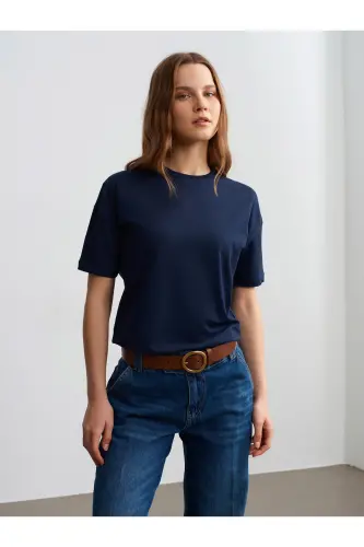 3683 Basic T-Shirt-K.Lacivert - K.Lacivert 