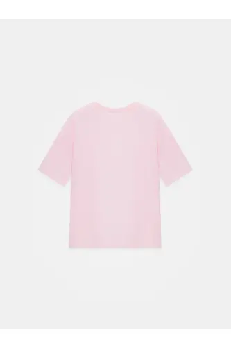 3683 %100 Pamuk Basic T-Shirt-Toz Pembe-Toz Pembe - 6