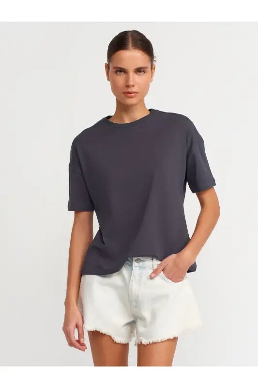 3683 Basic T-Shirt-Anthracite-Anthracite - 2