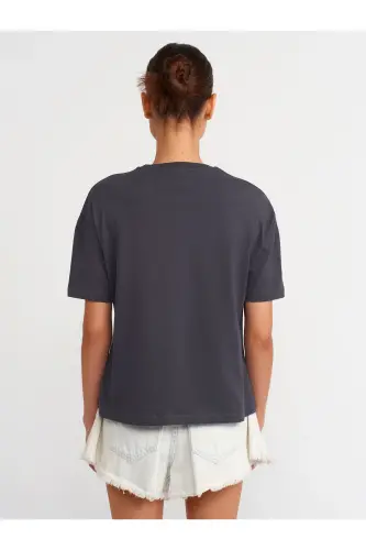 3683 Basic T-Shirt-Antrasit-Antrasit - 3