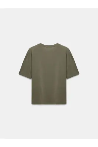 3683 Basic T-Shirt-Haki-haki(asker yeşili) - 7
