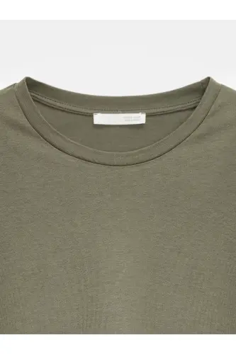 3683 Basic T-Shirt-Haki-haki(asker yeşili) - 8