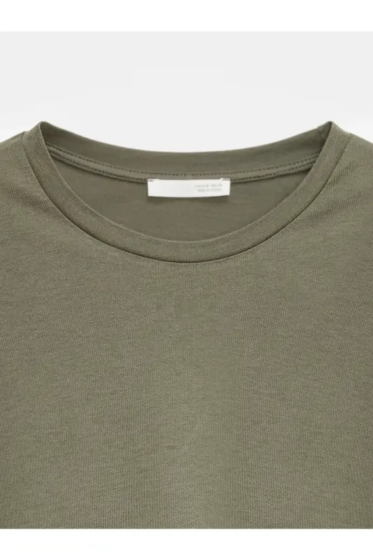 3683 Basic T-Shirt-Haki-haki(asker yeşili) - 8