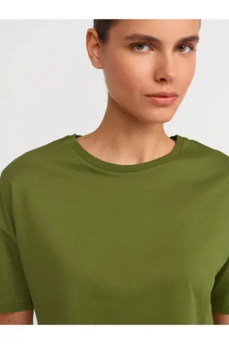 3683 Basic T-Shirt-Haki-хаки(цвет хаки) - 7