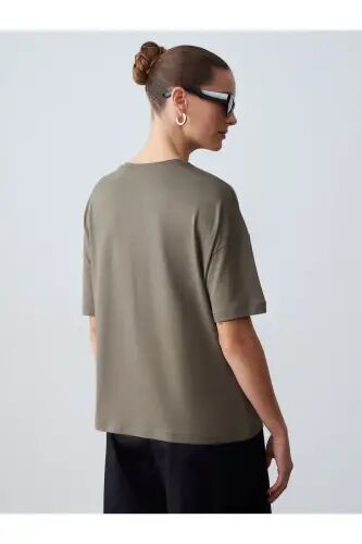 3683 Basic T-Shirt-Haki-хаки(цвет хаки) - 4
