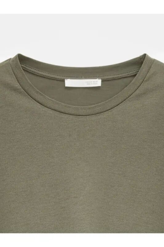 3683 Basic T-Shirt-Haki-хаки(цвет хаки) - 8