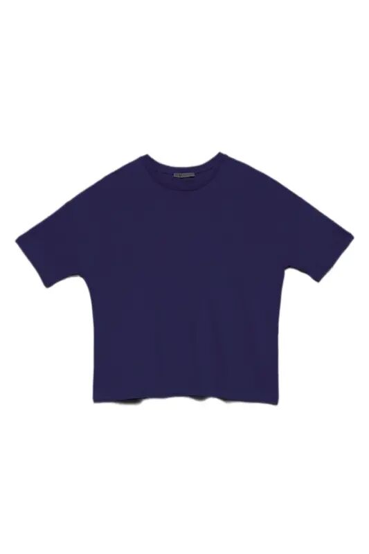3683 Basic T-Shirt-lacivert - LACİVERT - DILVIN