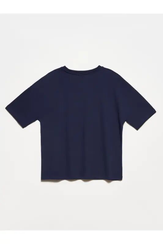 3683 Basic T-Shirt-lacivert - LACİVERT - 3