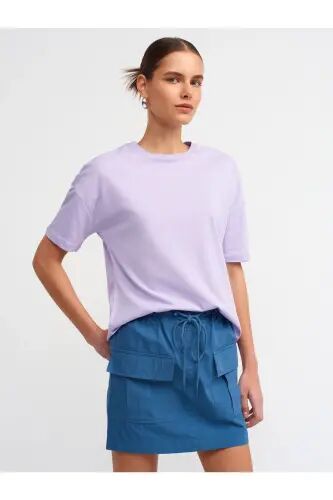 3683 Basic T-Shirt-Lila-Lila - 3