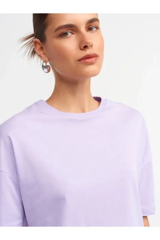 3683 Basic T-Shirt-Lila-Lila - 4