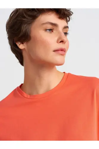 3683 Basic T-Shirt-Nar Çiçeği-Nar Çiçeği 