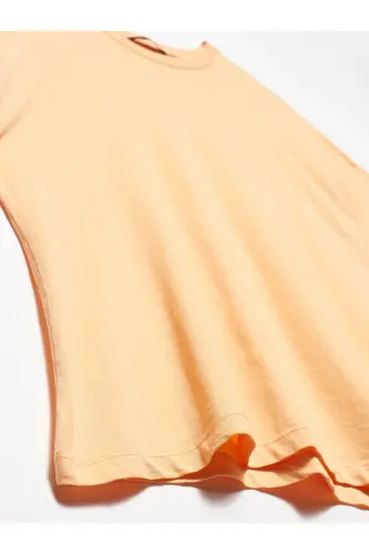 3683 Basic T-Shirt-Персик-Персик - 3