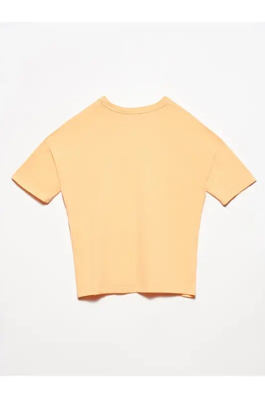 3683 Basic T-Shirt-Персик-Персик - 2
