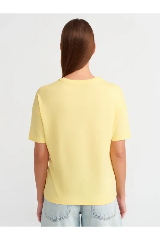 3683 Basic T-Shirt-sarı - Sarı - 2