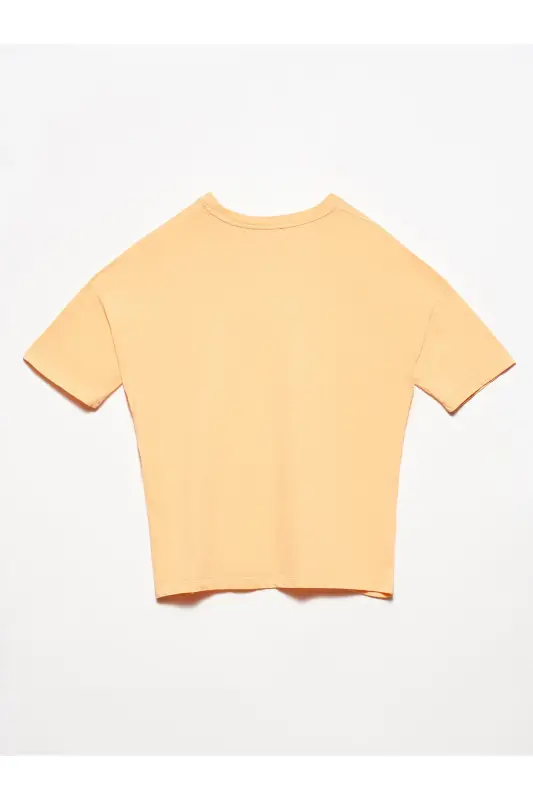 3683 Basic T-Shirt-Şeftali-Şeftali - 5