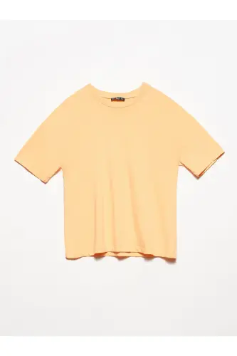 3683 Basic T-Shirt-Şeftali-Şeftali 