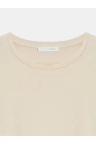 3683 Basic T-Shirt-Taş - Taş - 7
