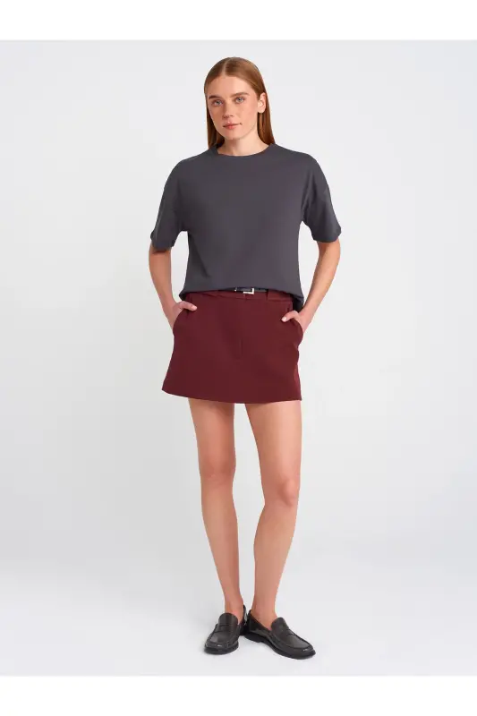 3683 Basic T-Shirt-To'q Antratsit-To'q Antratsit - 3