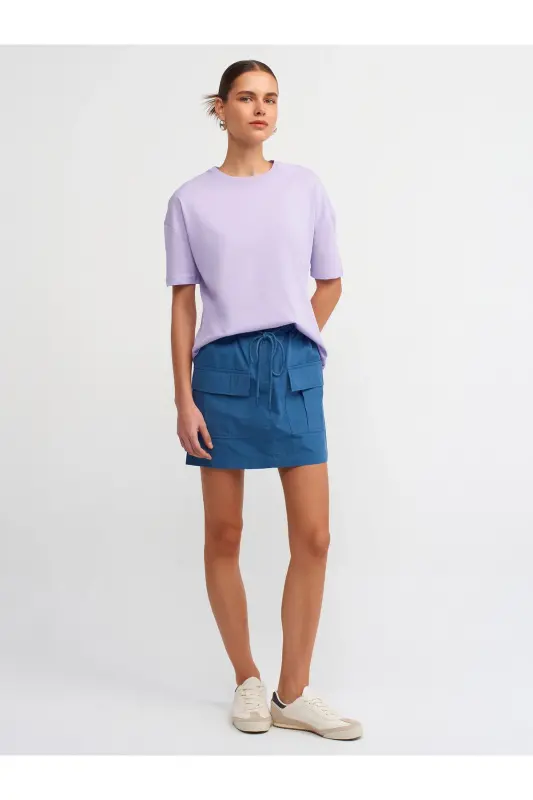 3683 Basic T-Shirt-Lila-Lila - 1