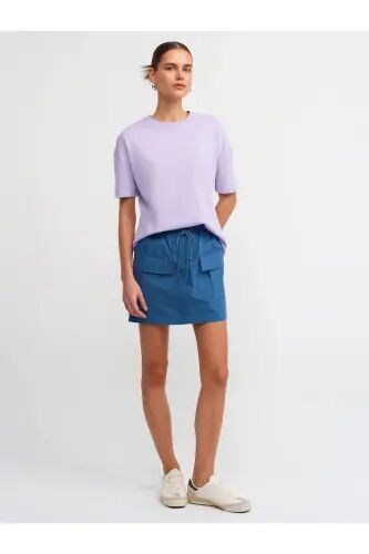 3683 Basic T-Shirt-Lila-Lila 