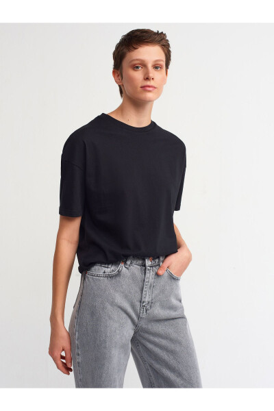 3683 Basic T-Shirt-Siyah-Siyah 