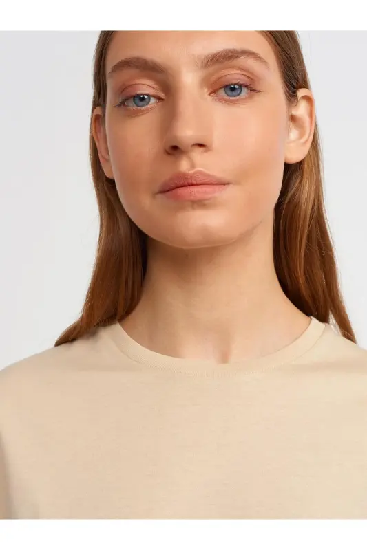 3683 T-shirt Basic-Бежевый - 6