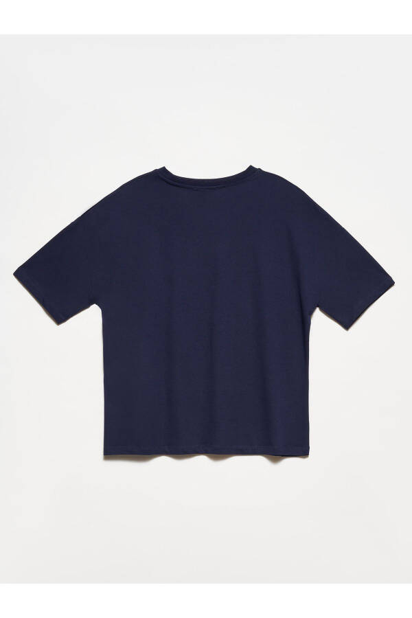 3683 Basic T-Shirt-lacivert-LACİVERT - 3