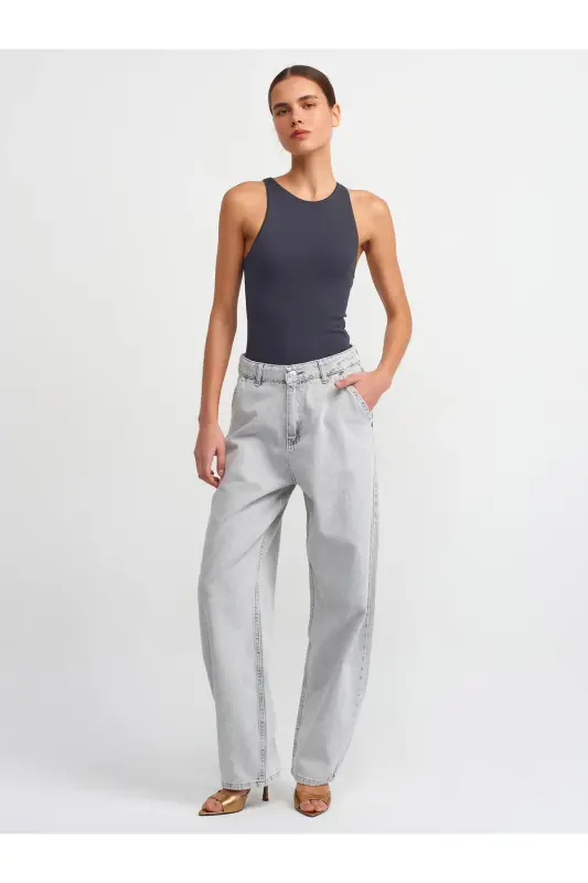 3694 Halter Neck T-shirt-anthracite-Anthracite - 3