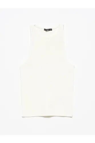 3694 Halter Yaka T-shirt - Ekru - Ekru - 1