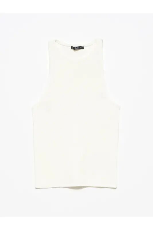 3694 Halter Yaka T-shirt - Ekru - Ekru - 1