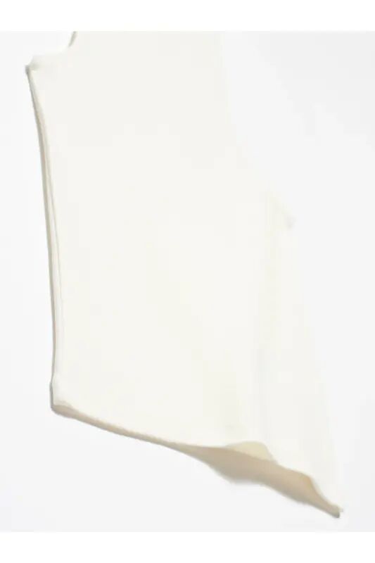 3694 Halter Yaka T-shirt - Ekru - Ekru - 4