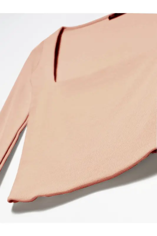 3700 Fitilli Uzun Kollu Top-camel-Camel - 2