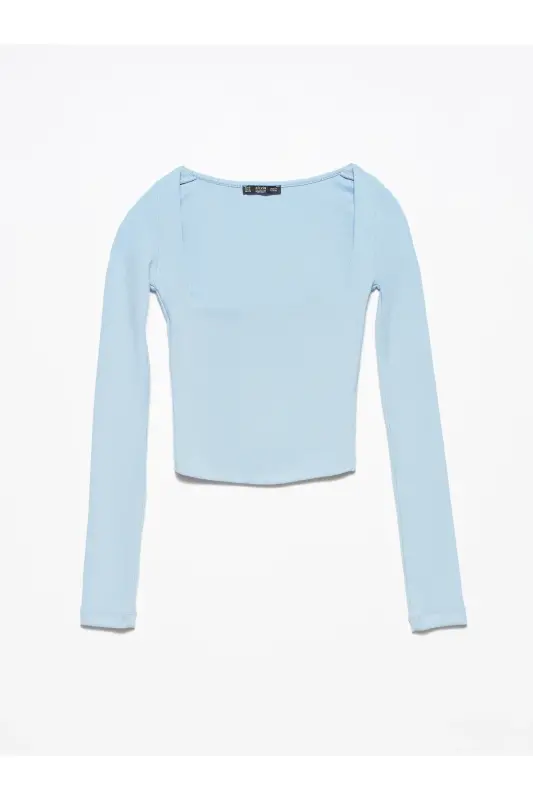 3700 Fitilli Uzun Kollu Top-mavi-Mavi - 1