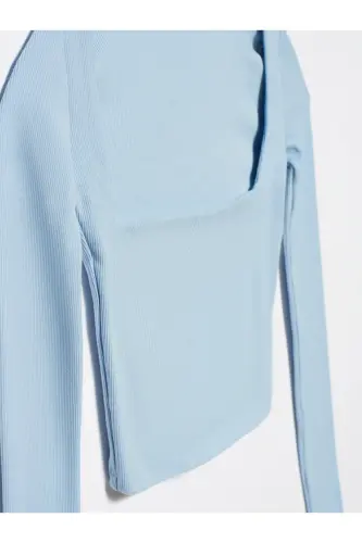 3700 Fitilli Uzun Kollu Top-mavi-Mavi - DILVIN (1)