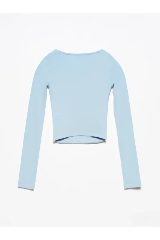 3700 Fitilli Uzun Kollu Top-mavi-Mavi - 3