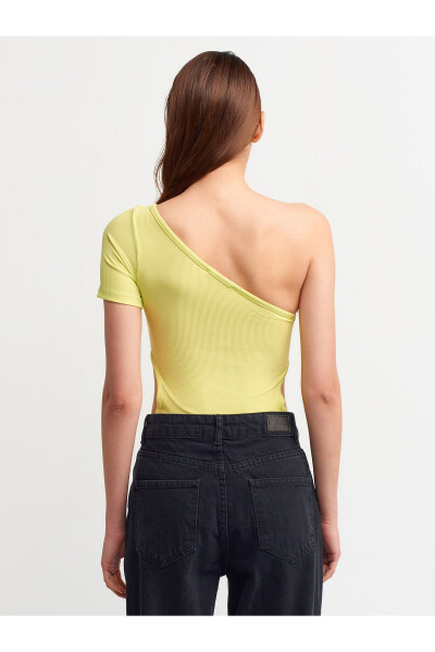 3749 One-Sleeved Bodysuit - Lime - DILVIN (1)