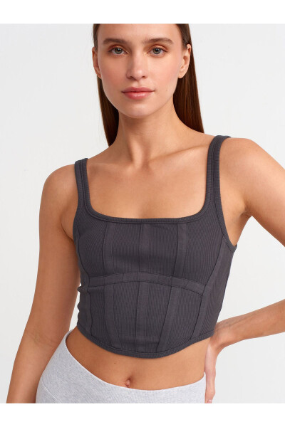 3793 Corset Top - Anthracite - 5