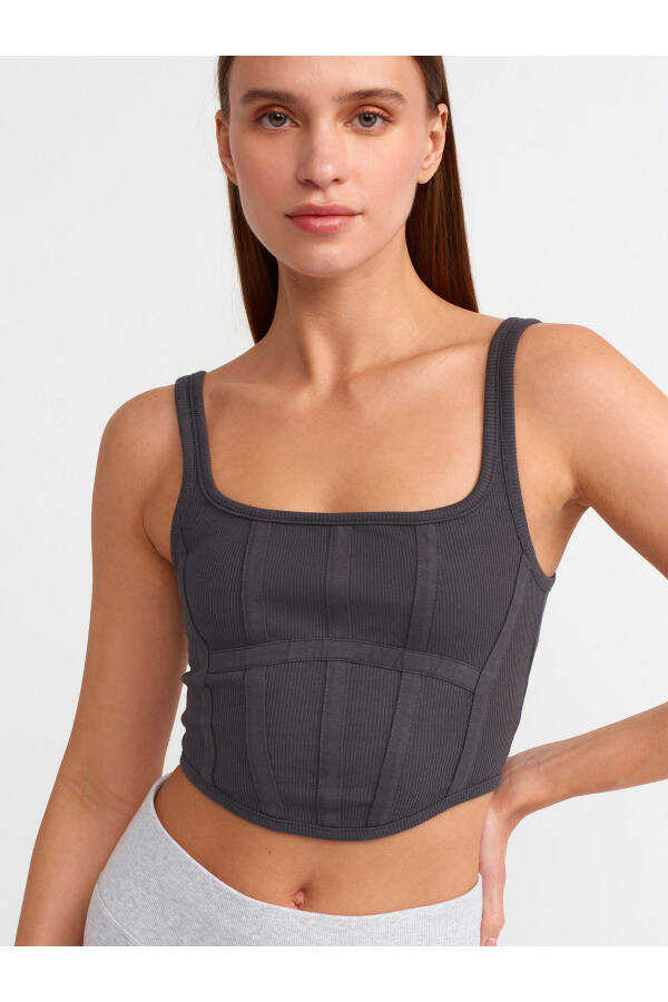 3793 Corset Top - Anthracite - 5