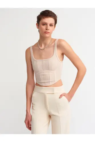 3793 Corset Top-Beige-Beige 