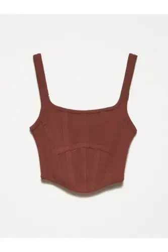 3793 Corset Top_brown-brown - 1