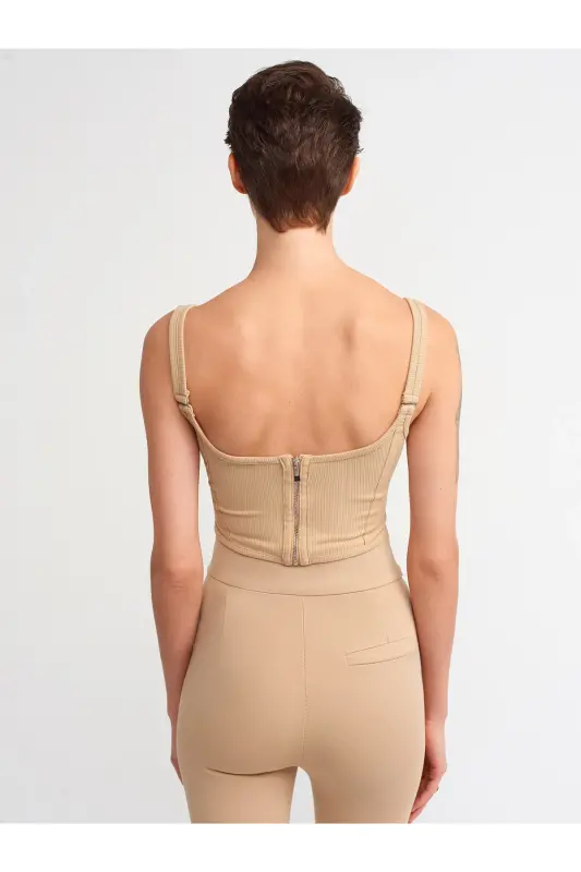 3793 Corset Top-camel-Camel - 3