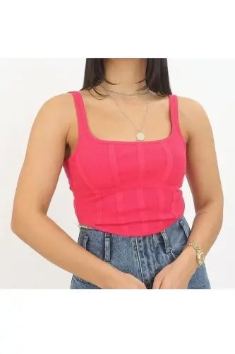 3793 Corset Top-dark Fuchsia-dark fuchsia 