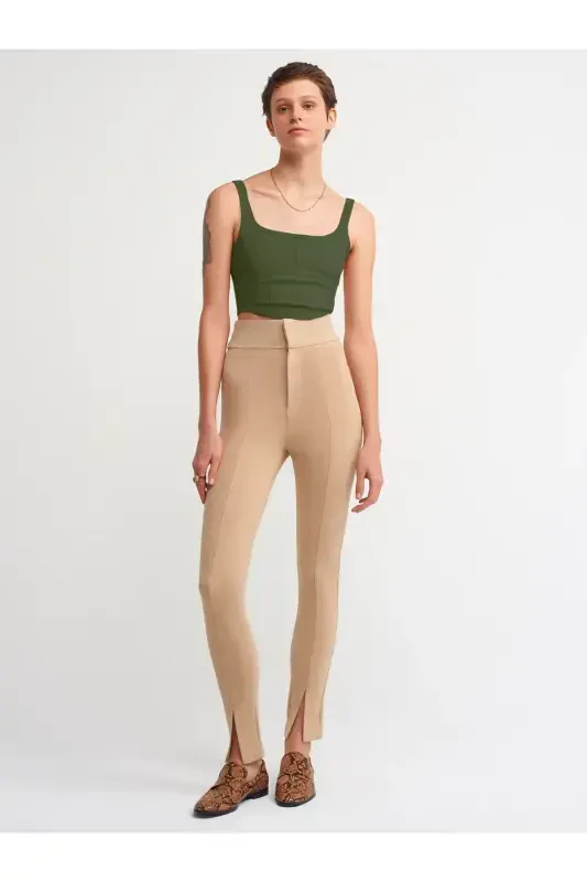 3793 Corset Top- Dark Khaki-Dark Khaki - 2