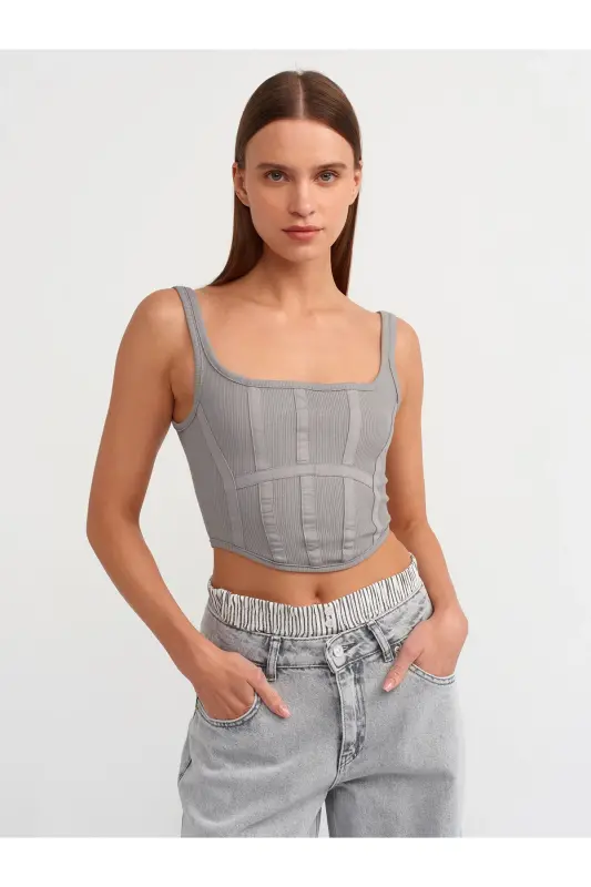 3793 Korse Top-Gri-GRİ - 2