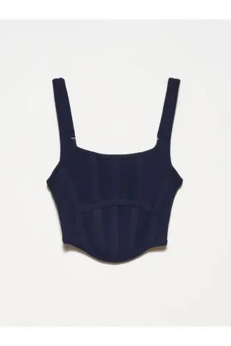 3793 Korse Top_lacivert-lacivert 