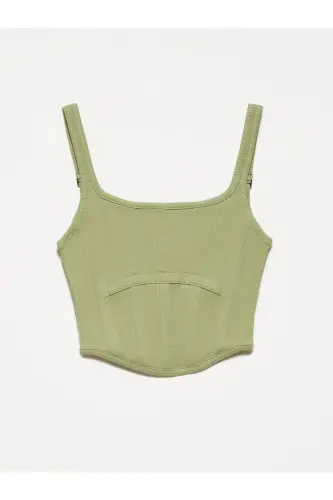3793 Корсет Топ-Хаки-светлый хаки 