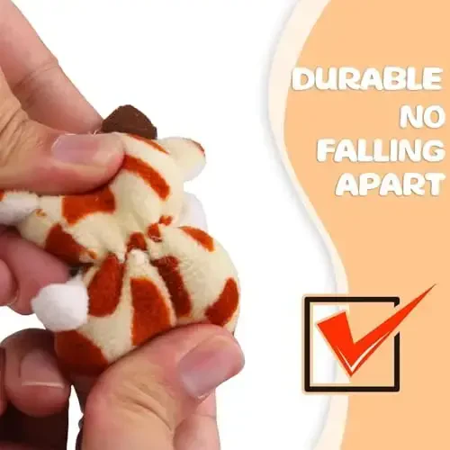 38 Pack Mini Stuffed Animals Party Favors for Kid, Small Plush Stuffed Animal Toy in Bulk for Claw Machine, Carnival Prizes, Plush Keychain Decorations, School Classroom Gift, Cute Animal Stuff Reward - 5