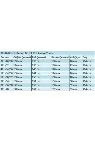 38110 Большой Размер Спущенное Плечо Трикотажная Туника - Tемно-синий - BÜYÜKBEDENIZ (1)