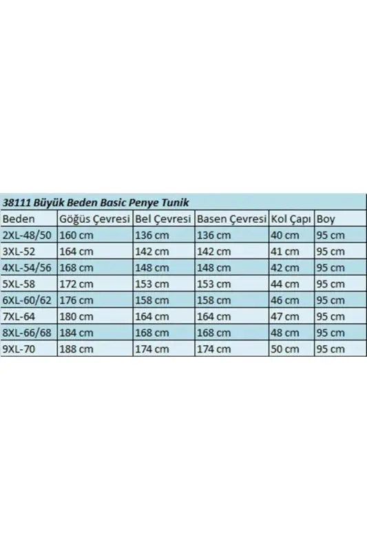 38111 Büyük Beden Basic Penye Tunik - Haki - 2