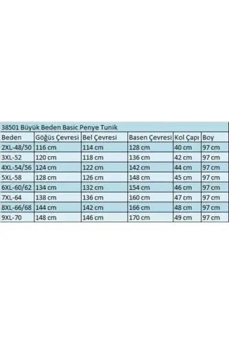 38501 Katta hajmli oddiy trikotaj tunik - To'q ko'k - BÜYÜKBEDENIZ (1)